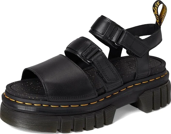 Dr. Martens Ricki 3-Strap Sandal Women's Shoes Black Nappa Lux : UK 7 (US Women's 9) M, Leather - Image 5
