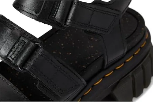 Dr. Martens Ricki 3-Strap Sandal Women's Shoes Black Nappa Lux : UK 7 (US Women's 9) M, Leather - Image 7