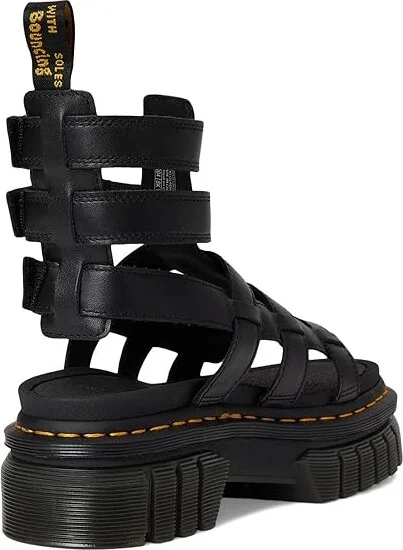 Dr. Martens Ricki Gladiator Women's Shoes Black Nappa Lux : UK 4 (US Women's 6) M, Leather - Image 4