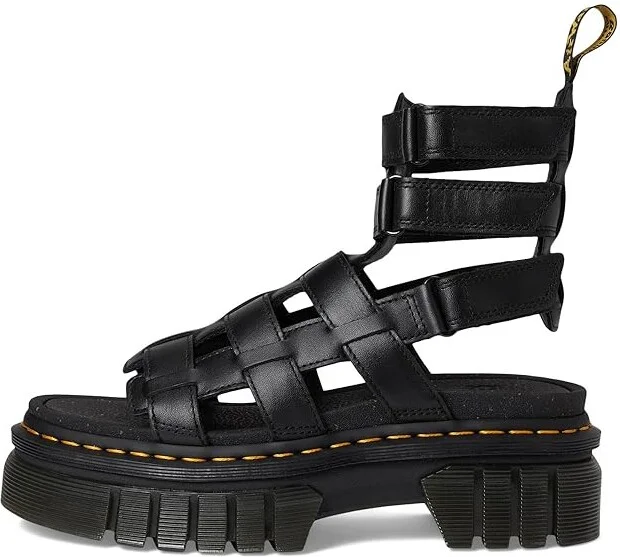 Dr. Martens Ricki Gladiator Women's Shoes Black Nappa Lux : UK 4 (US Women's 6) M, Leather - Image 6