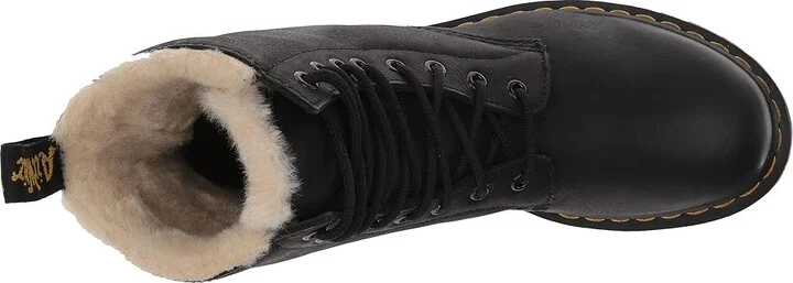 Dr. Martens Serena 8-Eye Boot Women's Lace-up Boots Black Burnished Wyoming : UK 3 (US Women's 5) M, Leather - Image 3