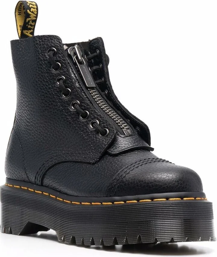 Dr. Martens 'Sinclair' Black Leather Lace-Up Boots - Image 4
