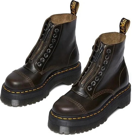 Dr. Martens Sinclair Leather Platform Boots Boots Dark Taupe : UK 13 (US Men's 14) Medium - Image 4