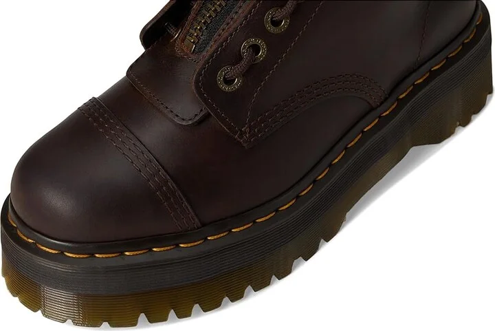 Dr. Martens Sinclair Leather Platform Boots Shoes Dark Brown : UK 3 (US Men's 4 - Women's 5) Medium - Image 2