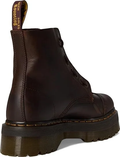 Dr. Martens Sinclair Leather Platform Boots Shoes Dark Brown : UK 3 (US Men's 4 - Women's 5) Medium - Image 4