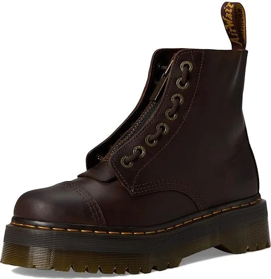 Dr. Martens Sinclair Leather Platform Boots Shoes Dark Brown : UK 3 (US Men's 4 - Women's 5) Medium - Image 5