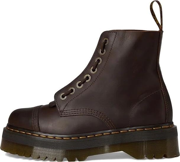 Dr. Martens Sinclair Leather Platform Boots Shoes Dark Brown : UK 3 (US Men's 4 - Women's 5) Medium - Image 6