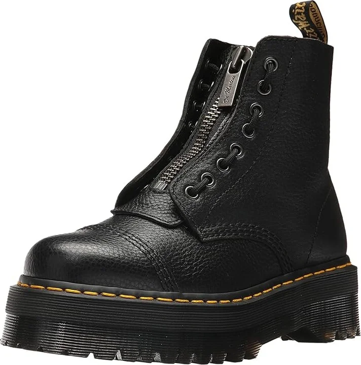 Dr. Martens Sinclair Milled Nappa Leather Platform Boots Women's Shoes Black Milled Nappa : UK 3 (US Women's 5) M - Image 2