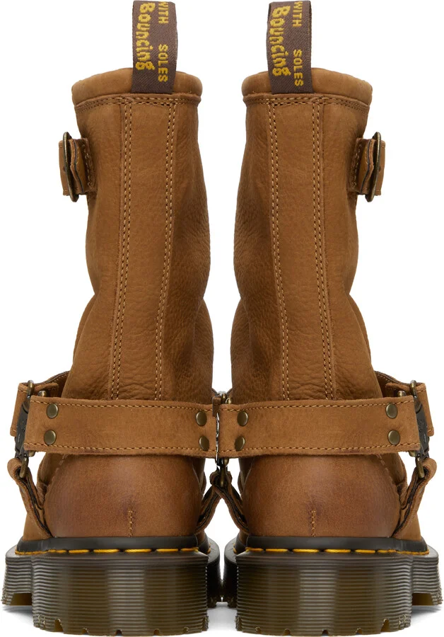 Dr. Martens Tan Anistone Hi Leather Biker Boots - Image 2