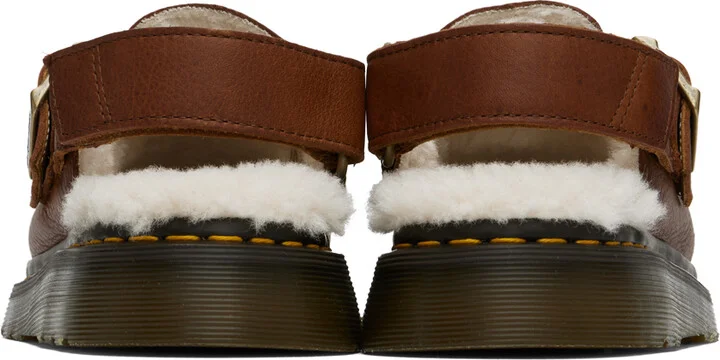 Dr. Martens Tan Jorge II Faux-Fur Lined Mules - Image 2