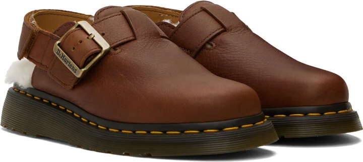 Dr. Martens Tan Jorge II Faux-Fur Lined Mules - Image 4