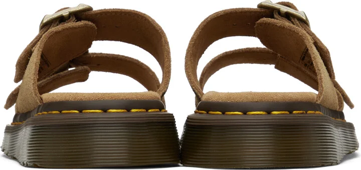 Dr. Martens Tan Josef Suede Slide Sandals - Image 2
