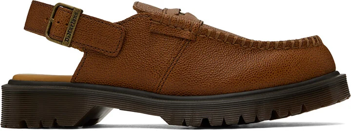 Dr. Martens Tan Penton Slingback Loafers