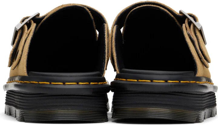 Dr. Martens Tan Zebzag Suede Platform Slip-on Loafers - Image 2