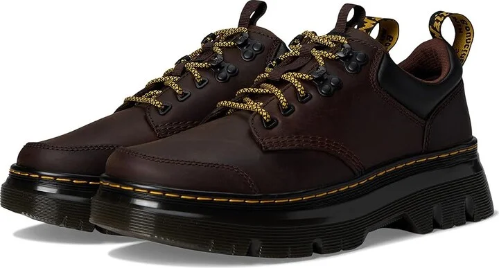 Dr. Martens Tarik Lo Leather Shoes Dark Brown Crazy Horse : UK 9 (US Men's 10 - US Women's 11) Medium