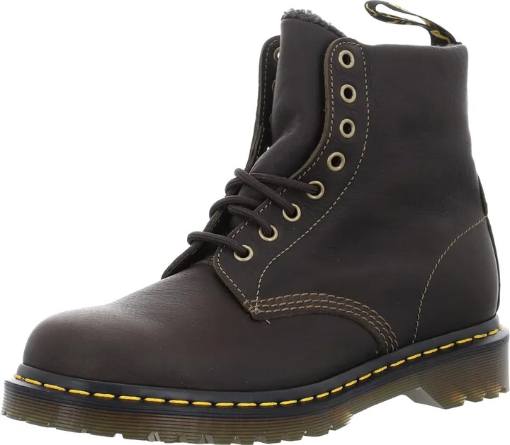 Dr. Martens Unisex 1460 Faux Fur Lined Grizzly Leather Boot Fashion