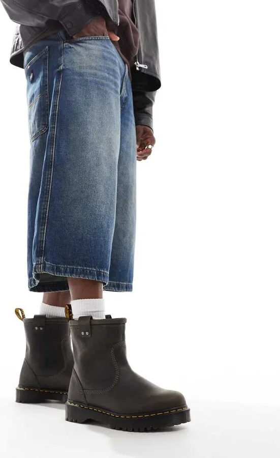 Dr Martens unisex Anistone lo chelsea boots in brown leather - Image 3