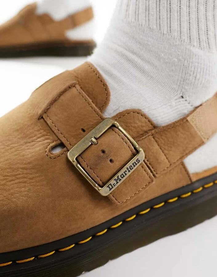 Dr Martens unisex Jorge II mules in tan suede - Image 3