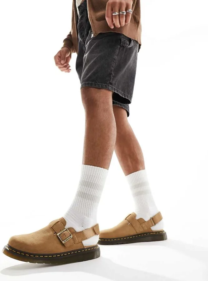 Dr Martens unisex Jorge II mules in tan suede - Image 4
