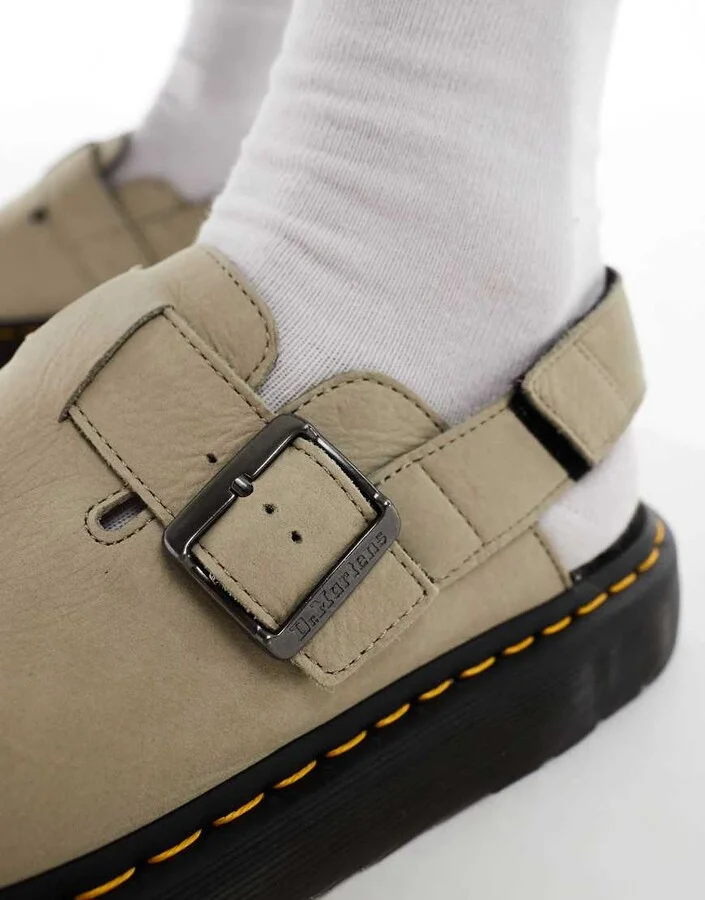 Dr Martens unisex Jorje II mules in stone - Image 3