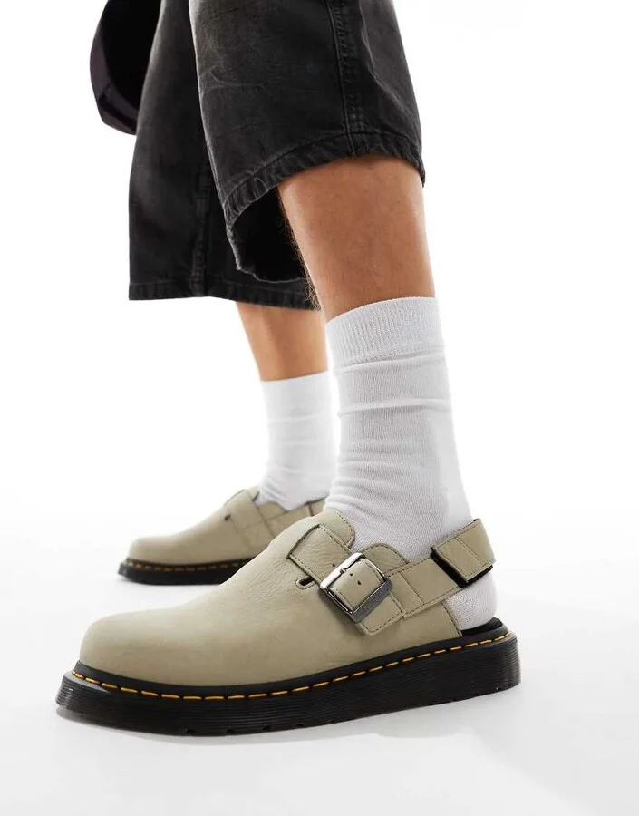 Dr Martens unisex Jorje II mules in stone