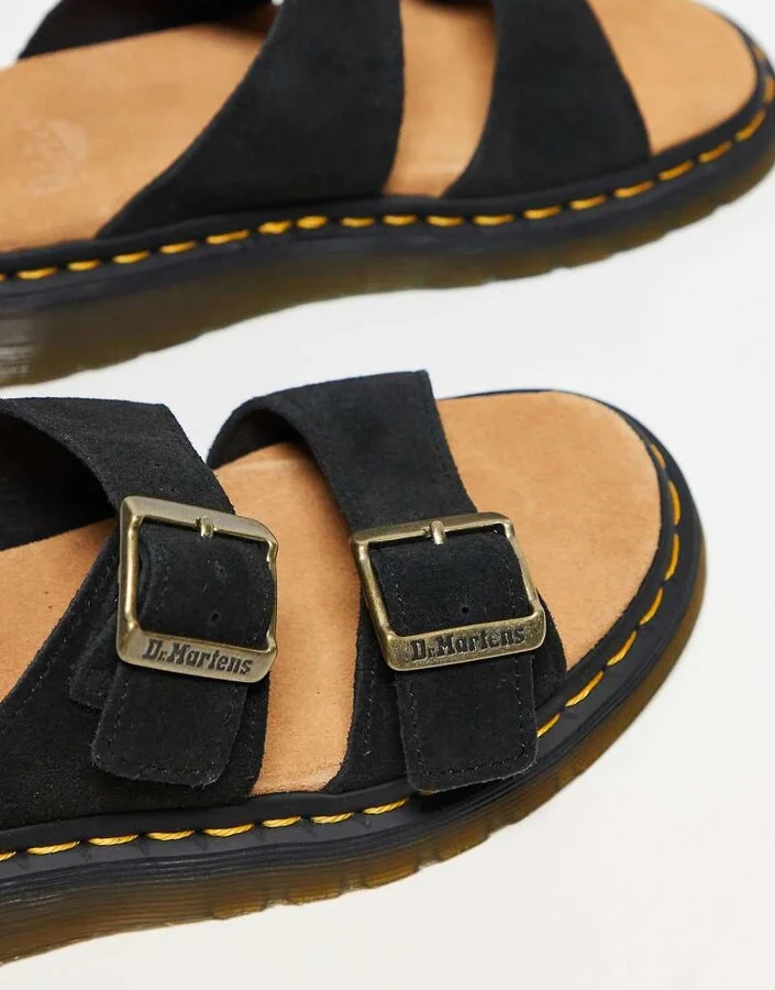 Dr Martens unisex Josef slides in black - Image 2