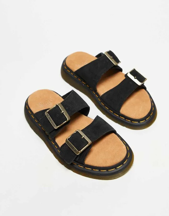 Dr Martens unisex Josef slides in black