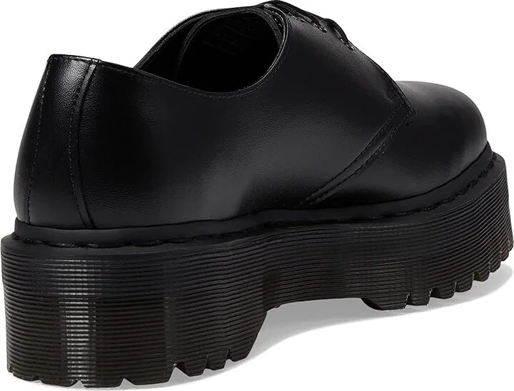 Dr. Martens V 1461 Quad Mono Shoes Black : UK 3 (US Men's 4 - Women's 5) Medium, Synthetic - Image 4