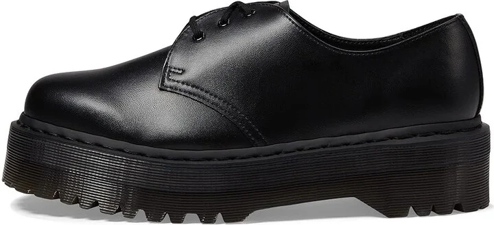 Dr. Martens V 1461 Quad Mono Shoes Black : UK 3 (US Men's 4 - Women's 5) Medium, Synthetic - Image 6