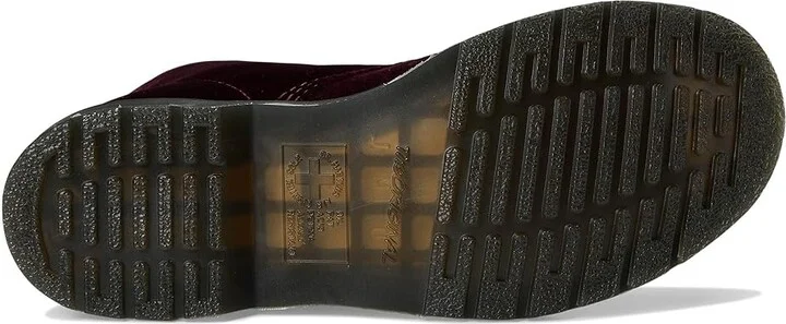 Dr. Martens Vegan 1460 Pascal Velvet Lace-Up Boots Women's Boots Cherry Red : UK 4 (US Women's 6) M, Synthetic - Image 3