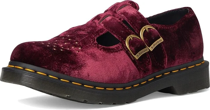 Dr. Martens Vegan 8065 Women's Shoes Cherry Red : UK 6 (US Women's 8) M, Synthetic - Image 5