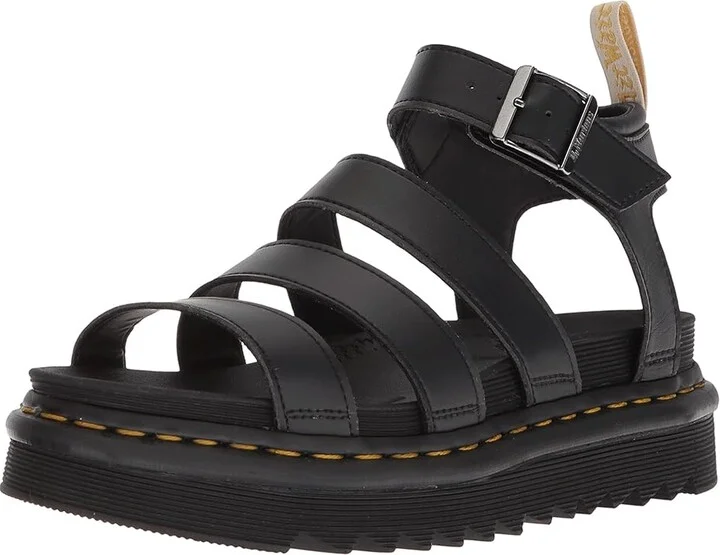 Dr. Martens Vegan Blaire Women's Sandals Black Felix Rub Off/Black Soft PU : UK 3 (US Women's 5) M, Synthetic - Image 2