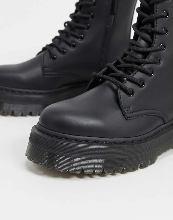 Dr Martens vegan jadon platform boots black mono - Image 3