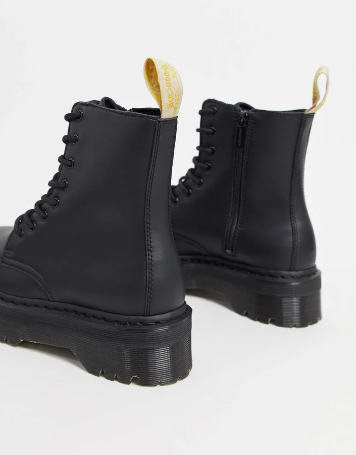 Dr Martens vegan jadon platform boots black mono - Image 4