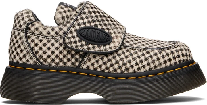 Dr. Martens White Buzz Strap MadeMe Derbys