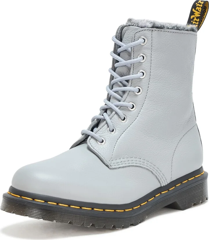 Dr. Martens Women's 1460 Faux Fur Lined Virginia Leather Boot Fashion