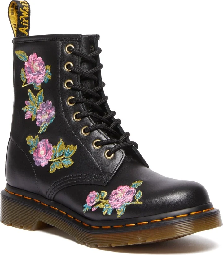 Dr. Martens Women's 1460 Vonda II Embroidered 8 Eye Boot Fashion