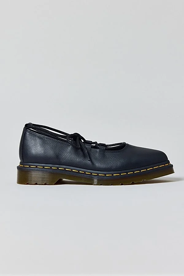 Dr. Martens Women's Elphie Lace-Up Mary Jane Shoe in Black - Virginia - Image 2