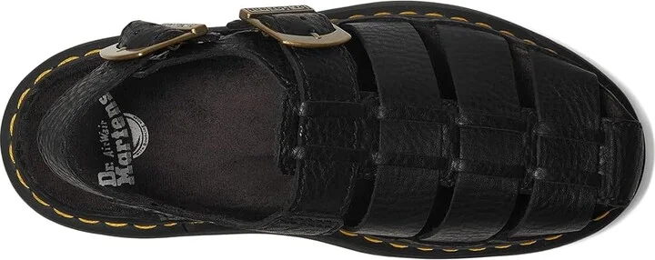 Dr. Martens Wrenlie Wedge Shoes Black : UK 12 (US Men's 13) Medium, Leather/Suede - Image 2