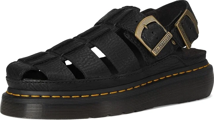 Dr. Martens Wrenlie Wedge Shoes Black : UK 12 (US Men's 13) Medium, Leather/Suede - Image 5