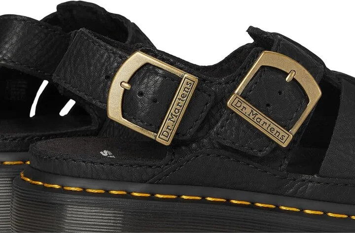 Dr. Martens Wrenlie Wedge Shoes Black : UK 12 (US Men's 13) Medium, Leather/Suede - Image 7
