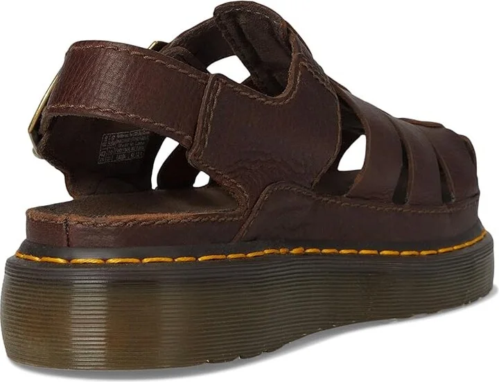Dr. Martens Wrenlie Wedge Shoes Dark Brown : UK 3 (US Men's 4 - Women's 5) Medium, Leather/Suede - Image 4