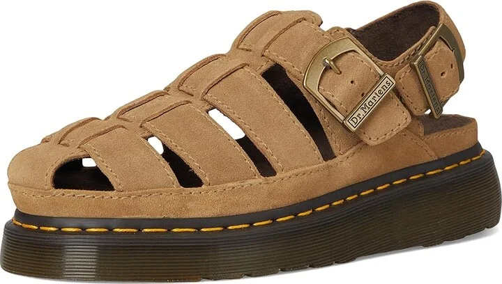 Dr. Martens Wrenlie Wedge Shoes Savannah Tan : UK 13 (US Men's 14) Medium, Leather/Suede - Image 5