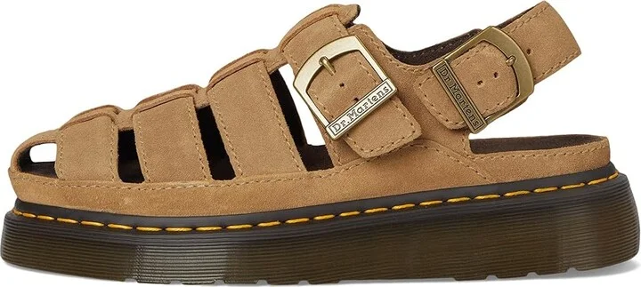 Dr. Martens Wrenlie Wedge Shoes Savannah Tan : UK 13 (US Men's 14) Medium, Leather/Suede - Image 6