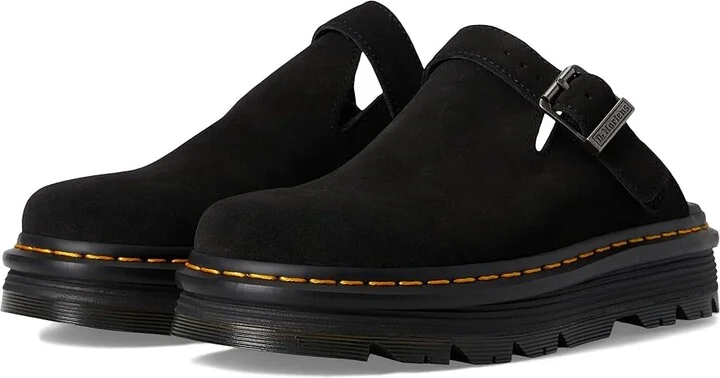 Dr. Martens Zeb Zag Mule Shoes Black E.H Suede : UK 3 (US Men's 4 - Women's 5) Medium