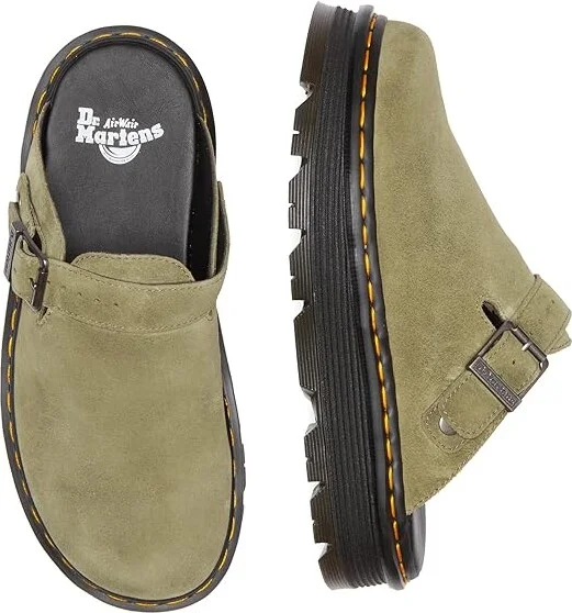 Dr. Martens Zeb Zag Mule Shoes Muted Olive E.H Suede : UK 3 (US Men's 4 - Women's 5) Medium - Image 2