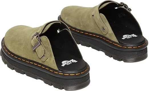 Dr. Martens Zeb Zag Mule Shoes Muted Olive E.H Suede : UK 3 (US Men's 4 - Women's 5) Medium - Image 4