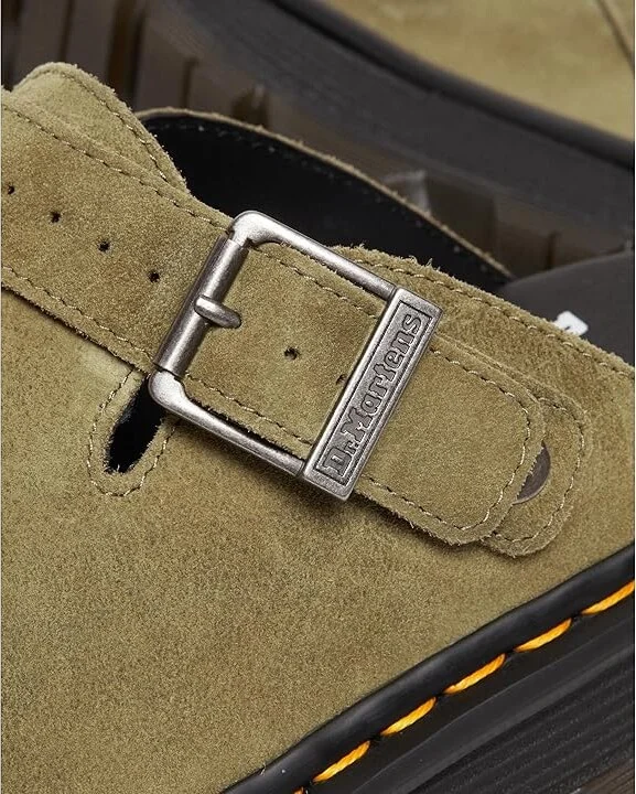 Dr. Martens Zeb Zag Mule Shoes Muted Olive E.H Suede : UK 3 (US Men's 4 - Women's 5) Medium - Image 5