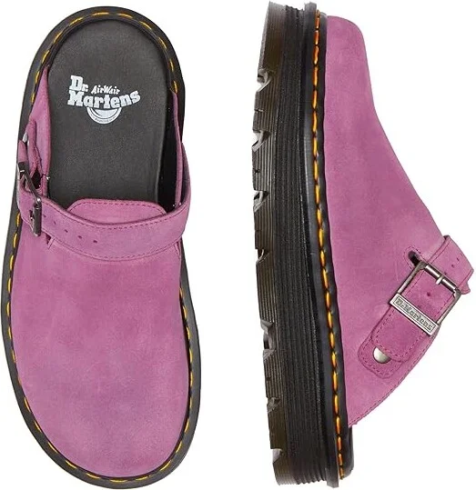 Dr. Martens Zeb Zag Mule Shoes Muted Purple : UK 11 (US Men's 12) Medium, Suede - Image 2