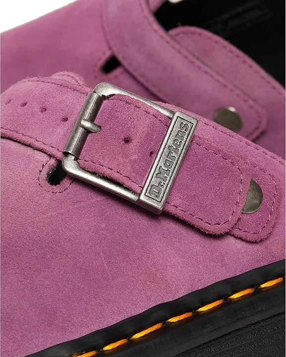 Dr. Martens Zeb Zag Mule Shoes Muted Purple : UK 11 (US Men's 12) Medium, Suede - Image 5